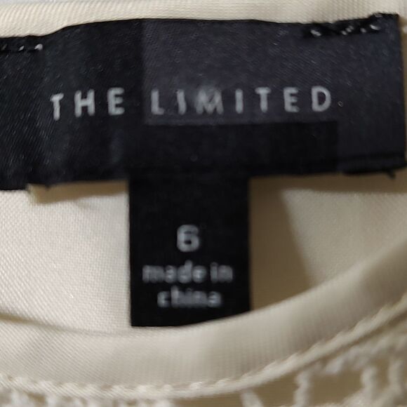 The Limited Brand Dress Ivory Crochet Sleeveless Midi Lined Dress Sz 6 - Picture 5 of 6